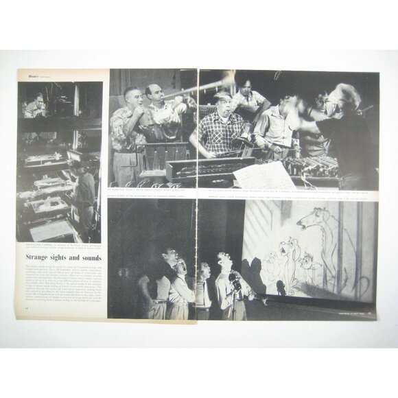 Vintage 1950s Life Magazine 9 Pages Article Disney Anniversary Snow White Movies - Picture 5 of 6